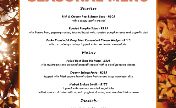 Seasonal Menu
