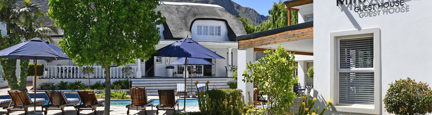 Luxury guesthouse in Franschhoek with beautiful mountain views