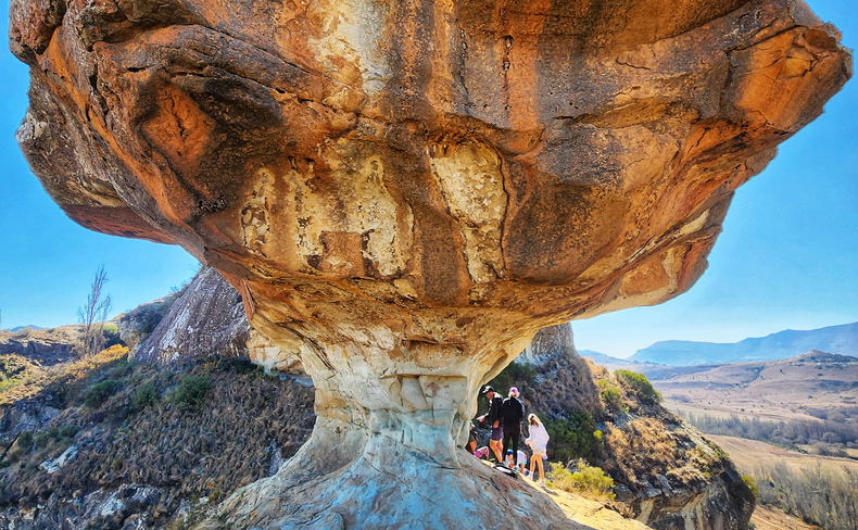The iconic Mushroom Rock on St Fort Farm, Clarens The iconic Mushroom Rock on St Fort Farm, Clarens