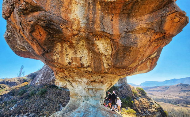 The iconic Mushroom Rock on St Fort Farm, Clarens The iconic Mushroom Rock on St Fort Farm, Clarens
