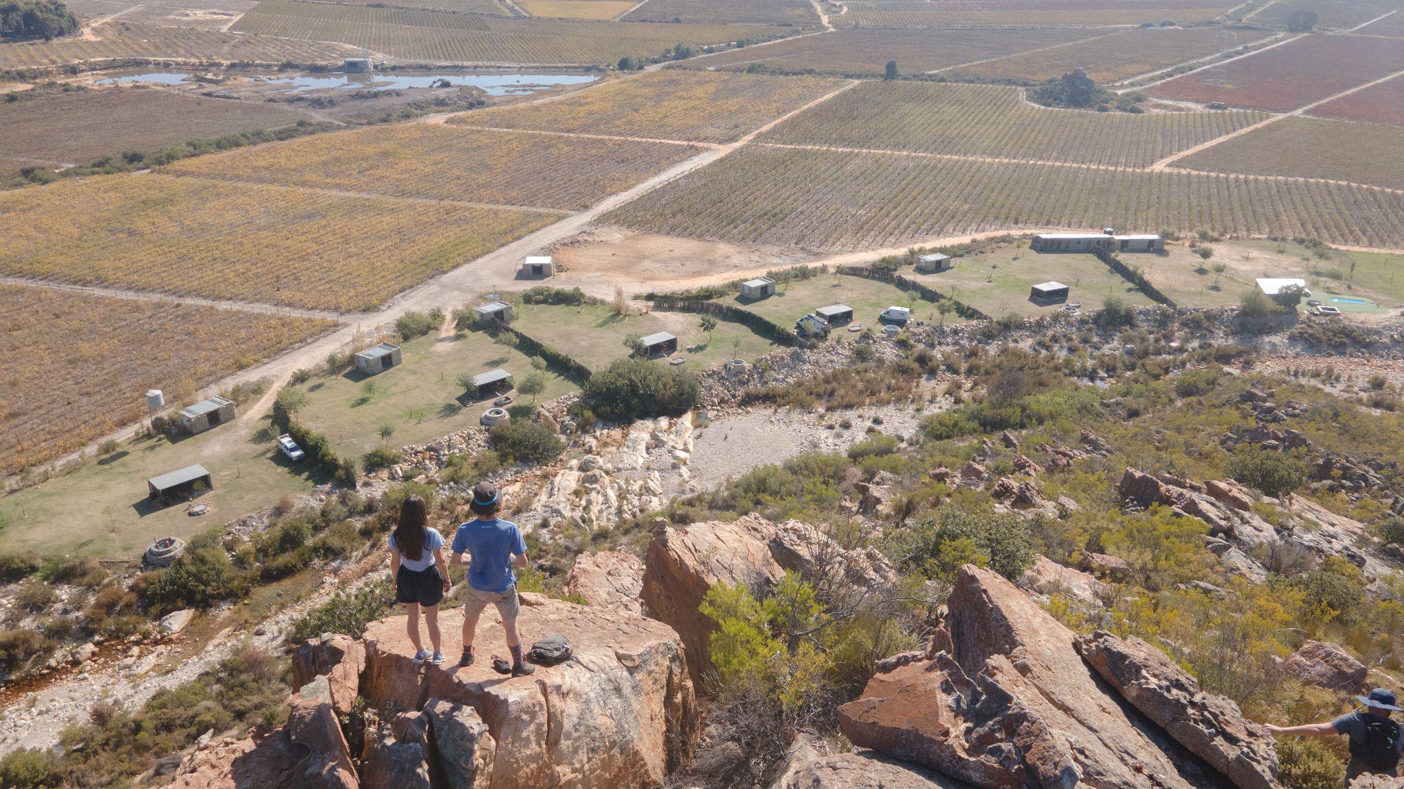 Arial view of Stille Waters Campsites.