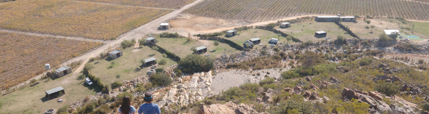 Arial view of Stille Waters Campsites.