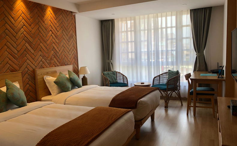Elegant Twin room at The Perch at Naxal