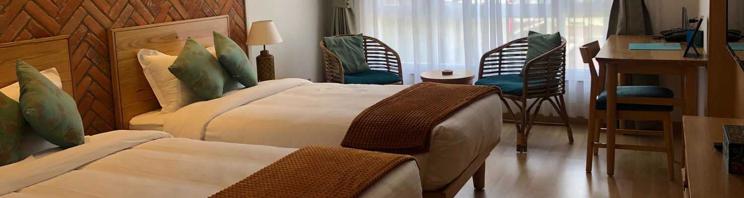 Elegant Twin room at The Perch at Naxal