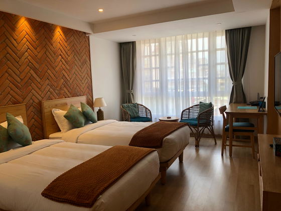 Elegant Twin room at The Perch at Naxal