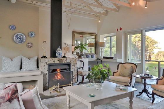 Fireplace view, Hermanus, Lodge on the Green, Beachfront Lodge, DCC Hotel Group