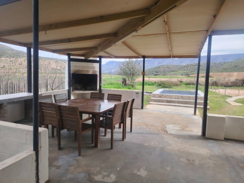 Plaashuis braai area and pool Plaashuis braai area and pool
