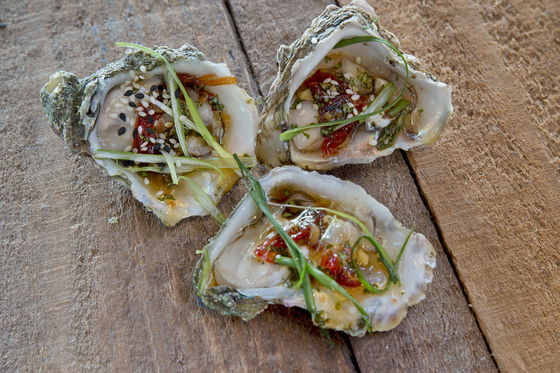 34 South restaurant, Knysna. Oysters