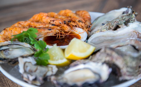 34 South fresh oyster & prawn tapas