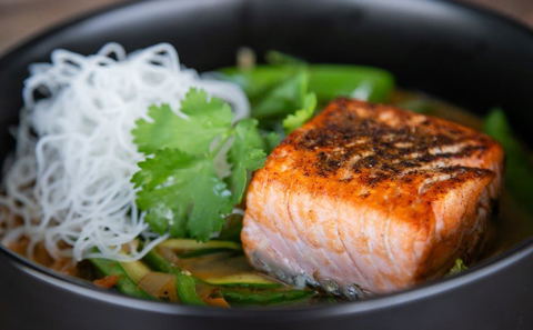Thai Seared Salmon at 34 South, Knysna