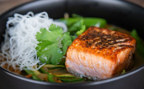 Thai Seared Salmon at 34 South, Knysna