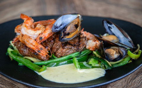 Land and Sea or Surf and Turf at 34 South, Knysna