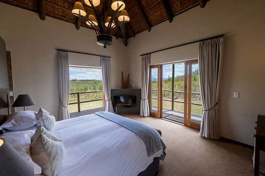 Discover the perfect retreat at Gondwana Game Reserve, where rooms with breathtaking views, stylish interiors, and plush bedding create a serene escape to nature’s beauty.