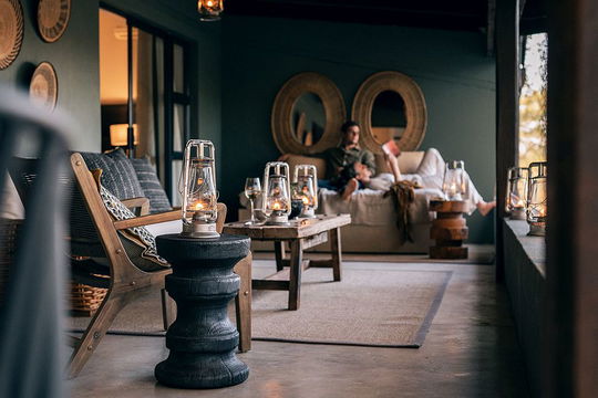 Simbavati Homestead invites you to unwind in a tranquil setting, where elegant decor and a welcoming atmosphere create the ideal space to relax.