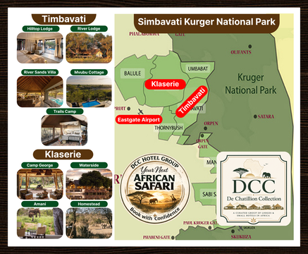 Itinerary Map of Simbavati's Kruger Properties