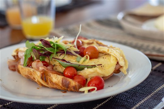 A delicious breakfast is included in the room