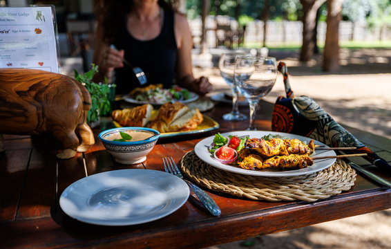 lunch at msandile river lodge nsefu area
