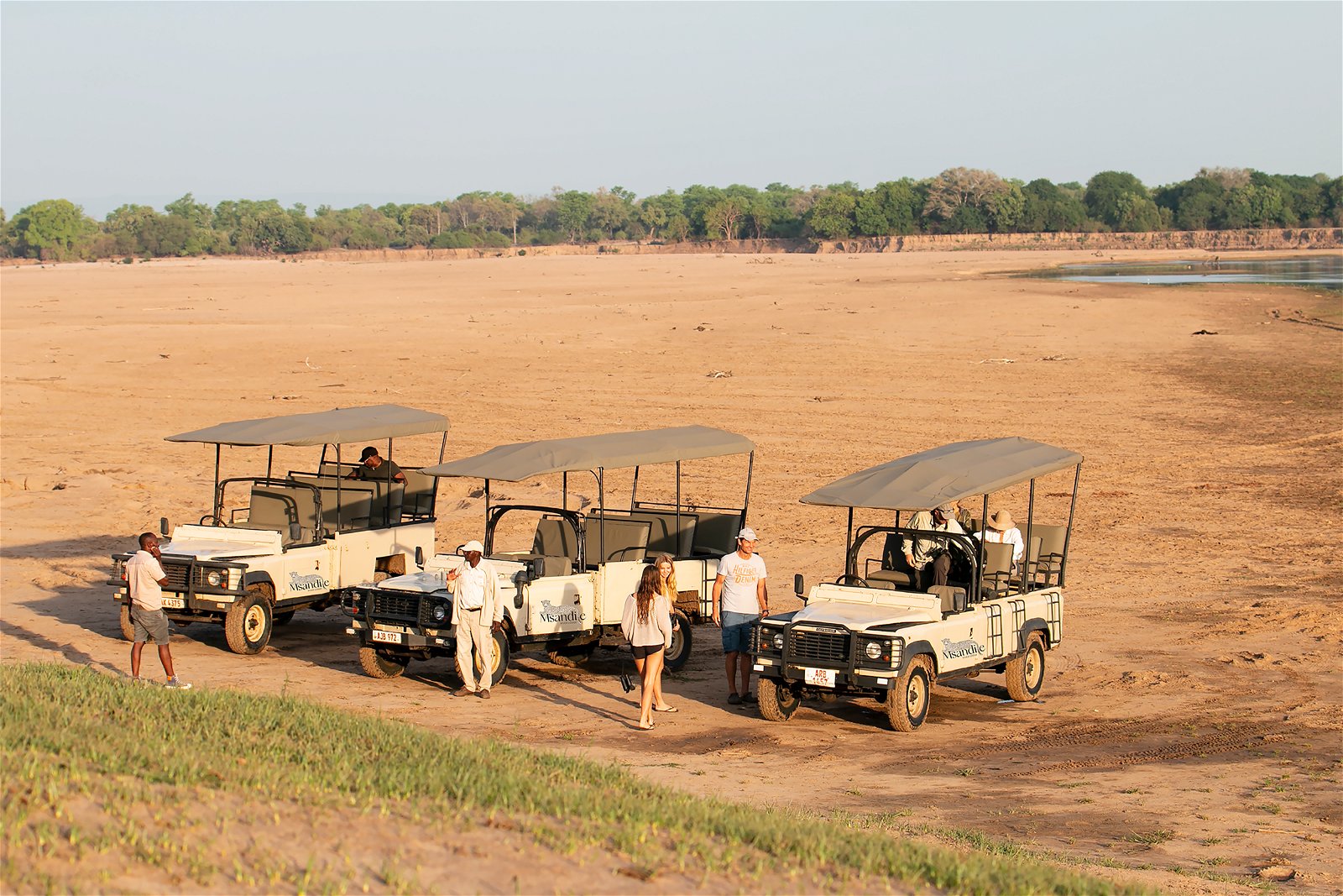 The happy start of a game drive at Msandile River Lodge