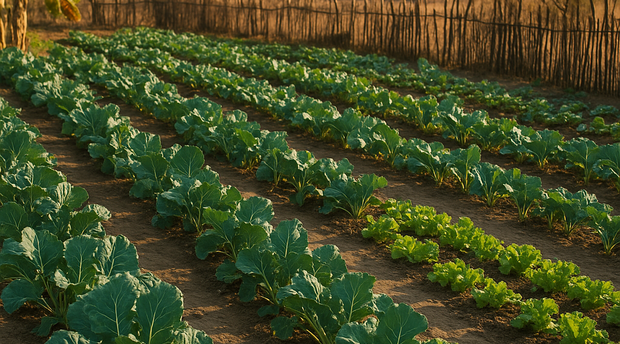 Vegetable garden in Zambia