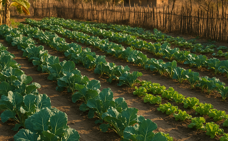 Vegetable garden in Zambia Vegetable garden in Zambia