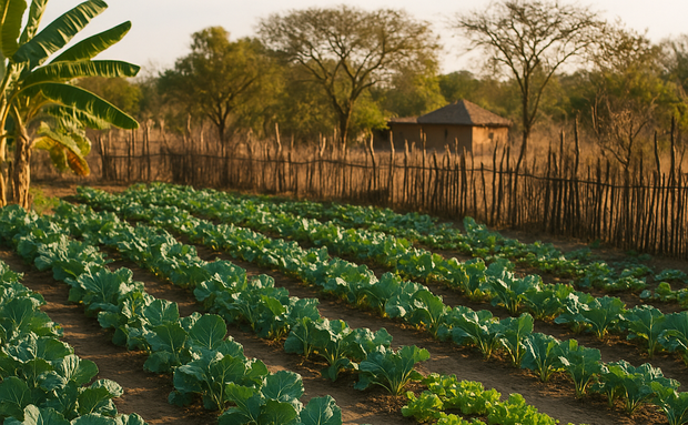 Vegetable garden in Zambia