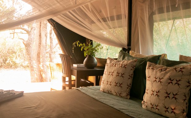 Ensuite tent of Msandile River Lodge Kakumbi with river view Ensuite tent of Msandile River Lodge Kakumbi with river view