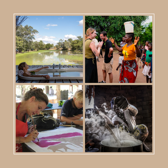 At Msandile River Lodge we offer more activities for the guests. You can go to the bush spa, do a safari workshop at tribal textiles or visit the local community with Muzanga foundation