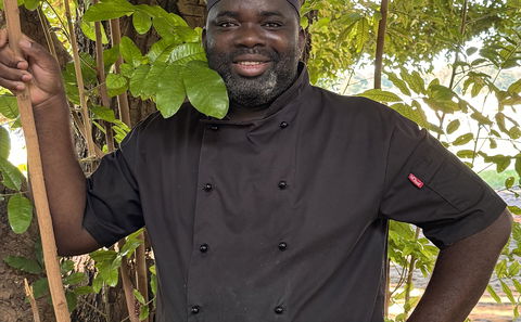 Chef Douglas from safari lodge msandile river lodge south luangwa national park zambia