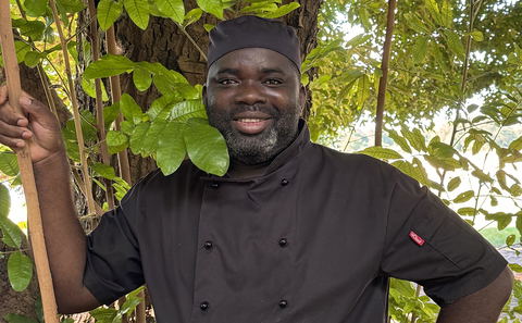 Chef Douglas from safari lodge msandile river lodge south luangwa national park zambia