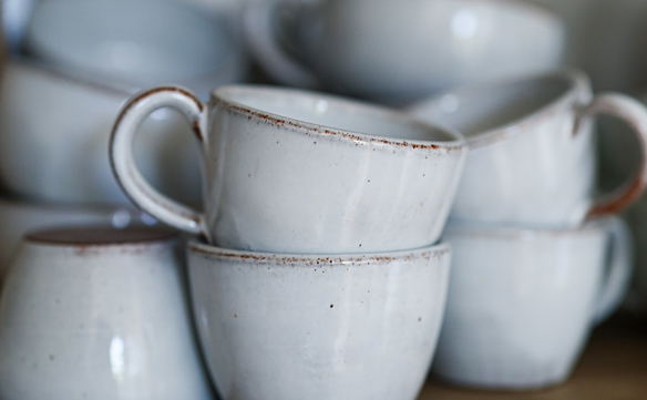 Pottery coffee cups