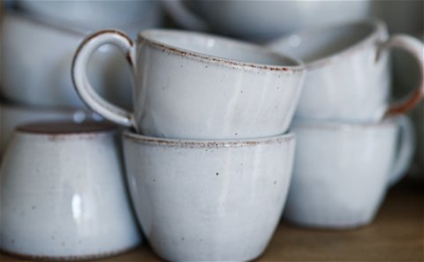 Pottery coffee cups