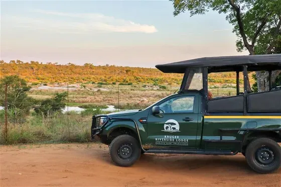 Safari vehicle and open view. Kruger Open Vehicle Safaris. DCC Hotel Group