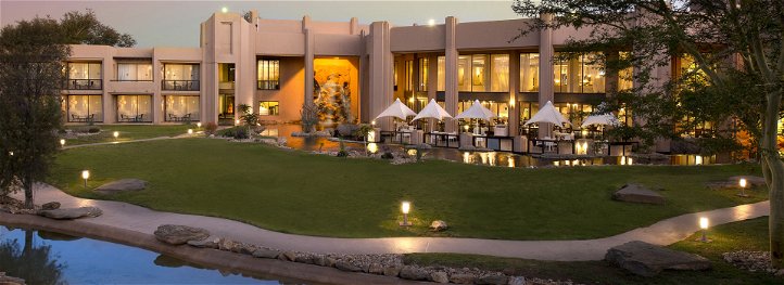 Windhoek Country Club Resort with its 18-hole golf course and casino, this hotel offers luxurious accommodations