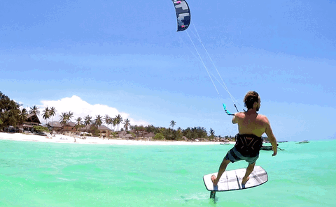 Kite-surfing in Zanzibar