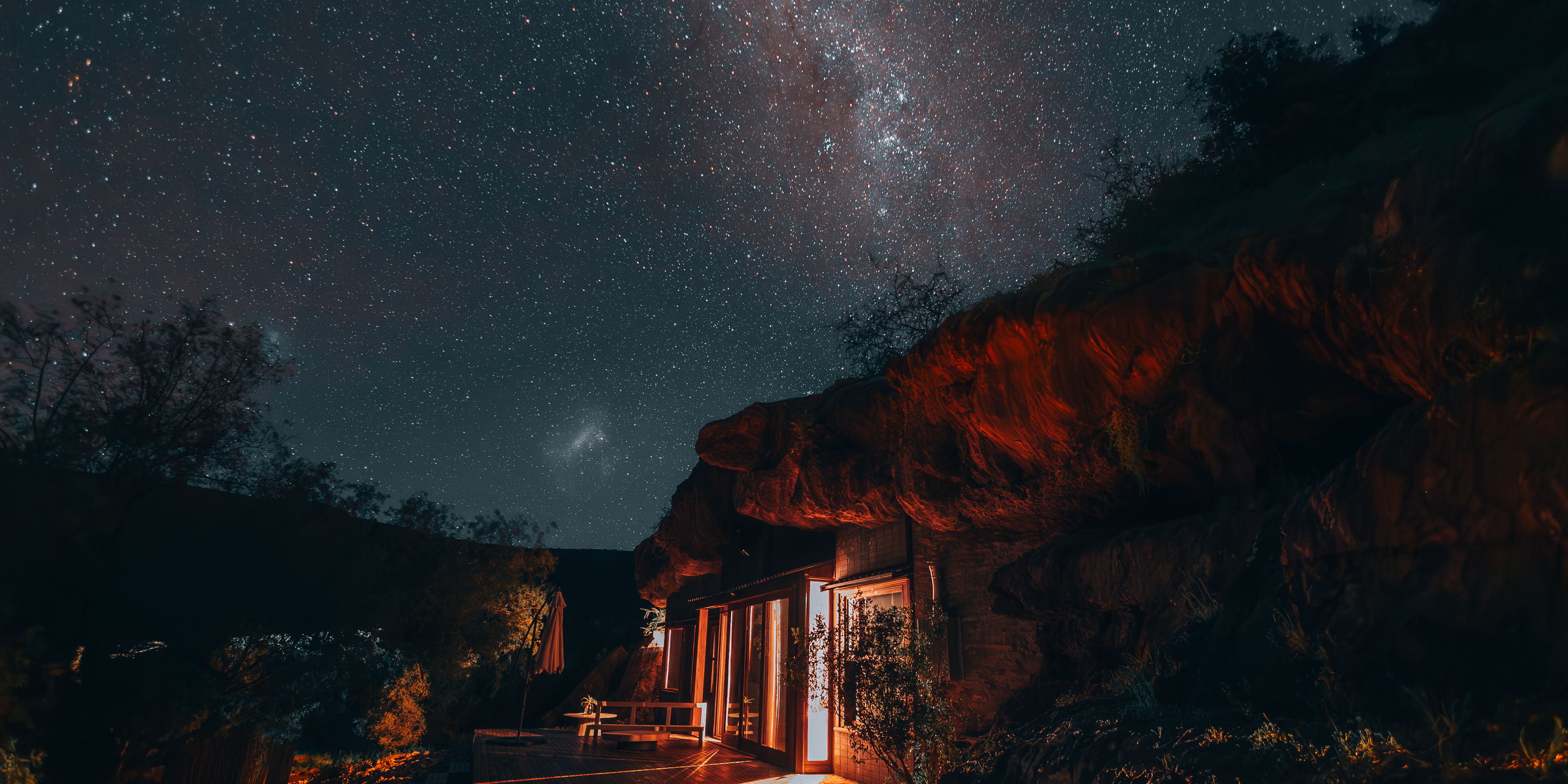 Night sky at The Cave House