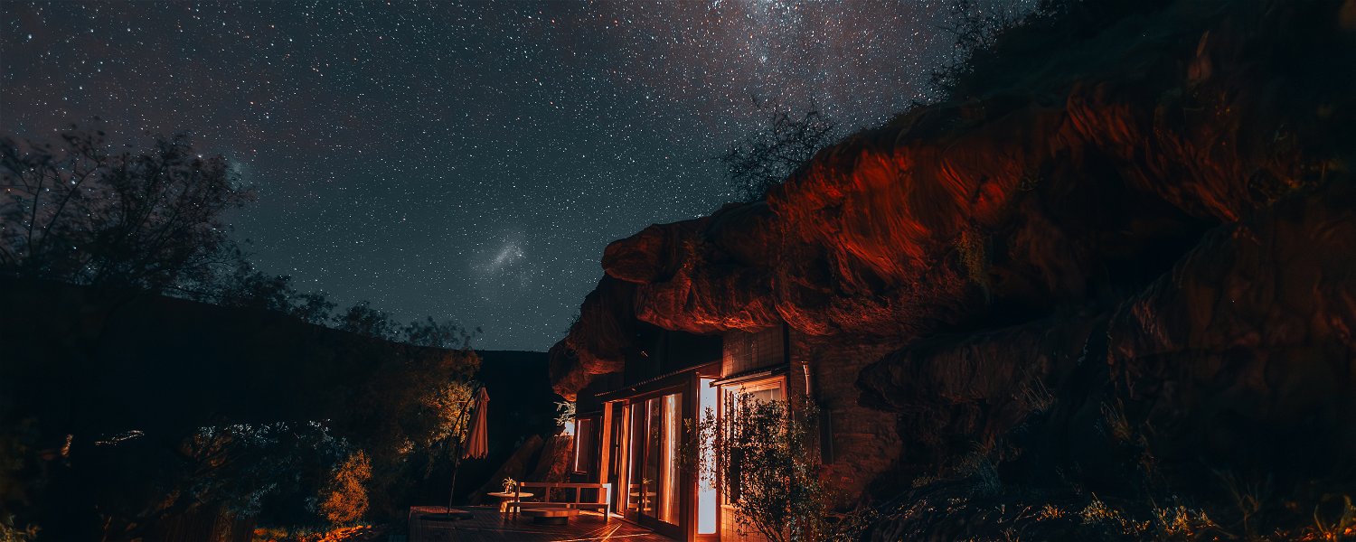Night sky at The Cave House