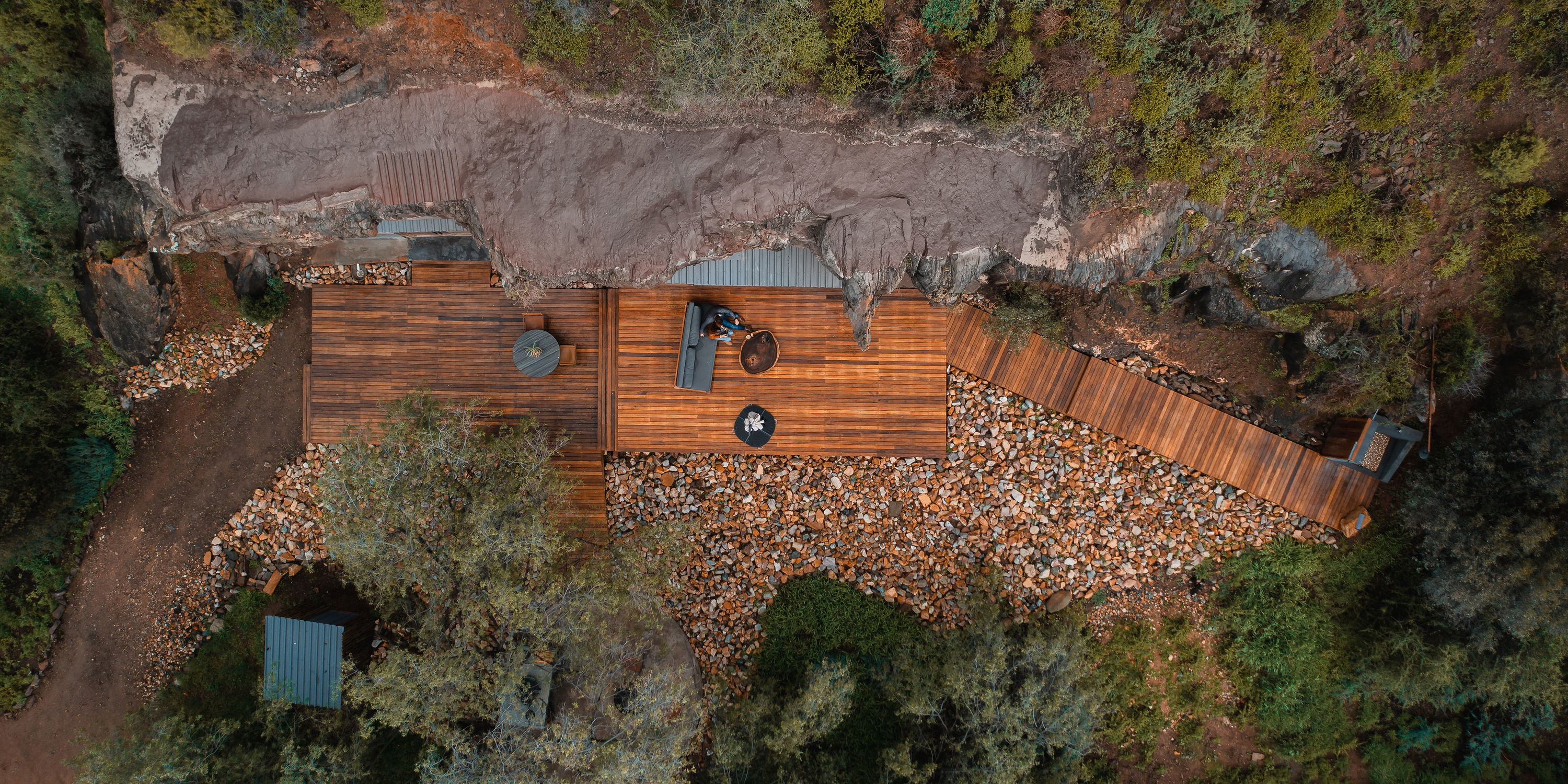 built into nature - The Cave House