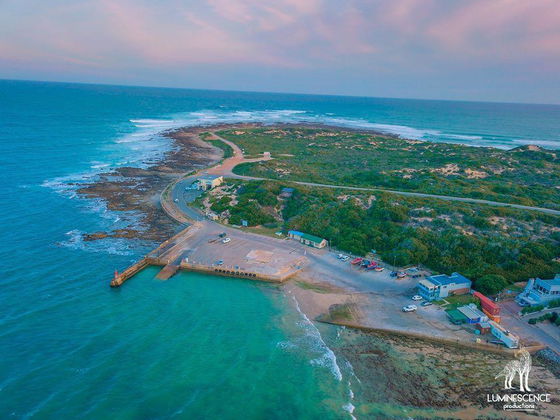 Aerial view of Stilbaai Harbour 