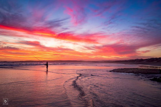 Stilbaai fisherman at sunset