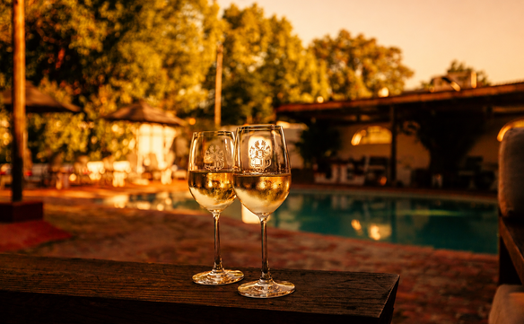 Wine by Pool