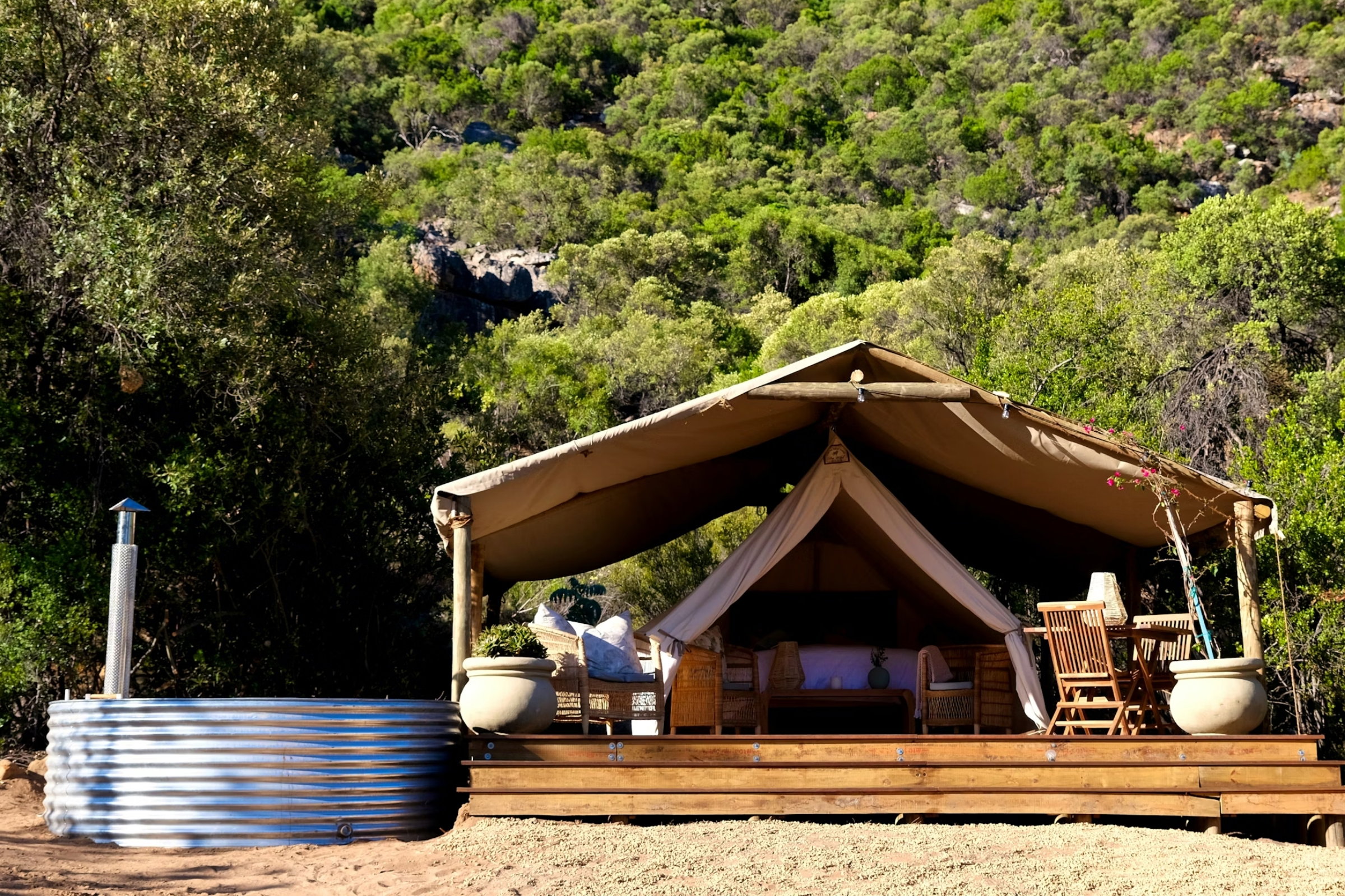 Pet-friendly accommodation in Citrusdal, Cederberg. Off-grid eco cabins and glamping tents in the Western Cape, just a few hours from Cape Town.