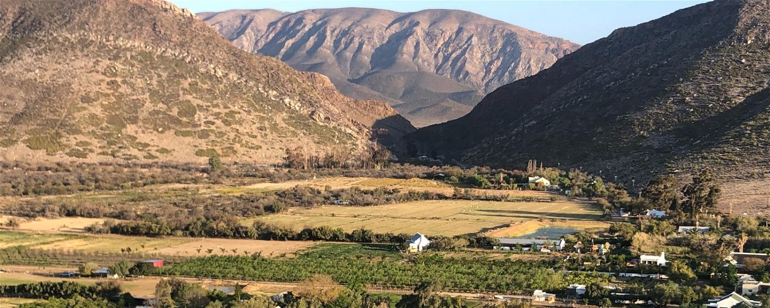 Pet Friendly Accommodation in Western Cape Prince Albert on a farm with cottage that is individually fenced. 