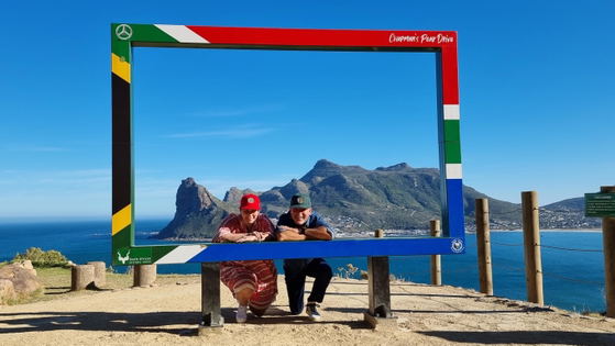 Image from Chapman's Peak with Jonas and guest on Gonana South African Travel City Tour