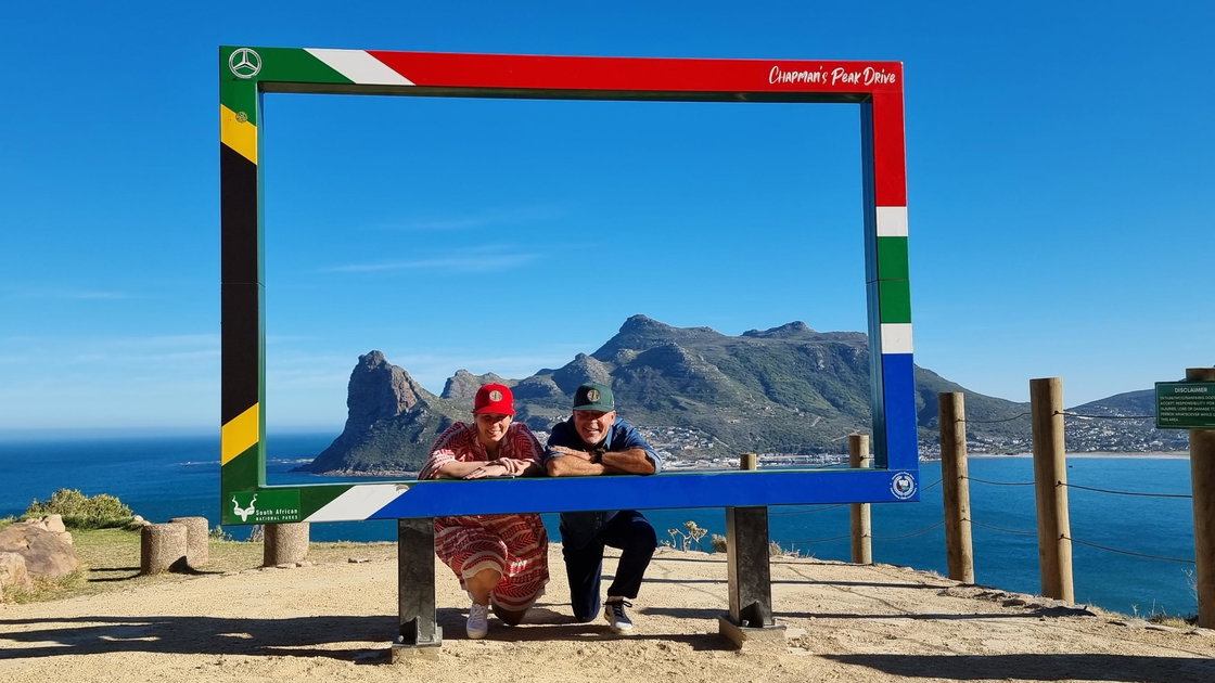 Image from Chapman's Peak with Jonas and guest on Gonana South African Travel City Tour