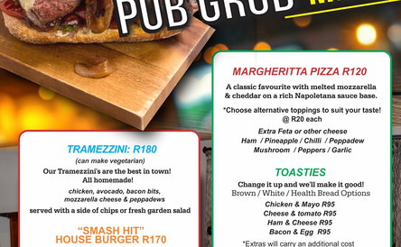 Pub & Grub Menu