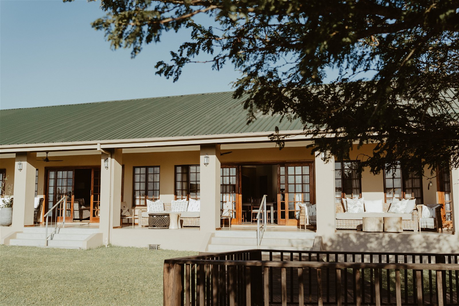 Main Lodge Verandah Grassy Lawn