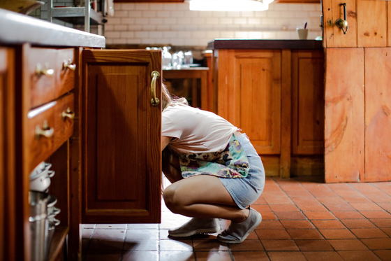 Looking for the baking tray… always at the bottom of the pile Looking for the baking tray… always at the bottom of the pile