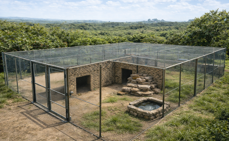 Lion, Cheetah, Serval, Caracal, Lynx, Jackal, Predator, Wildlife Rehabilitation, Donations, Help needed, East London, Enclosures, Wild Voices SA, Phases, Steps, Outside, Nature, Wildlife, Water feature