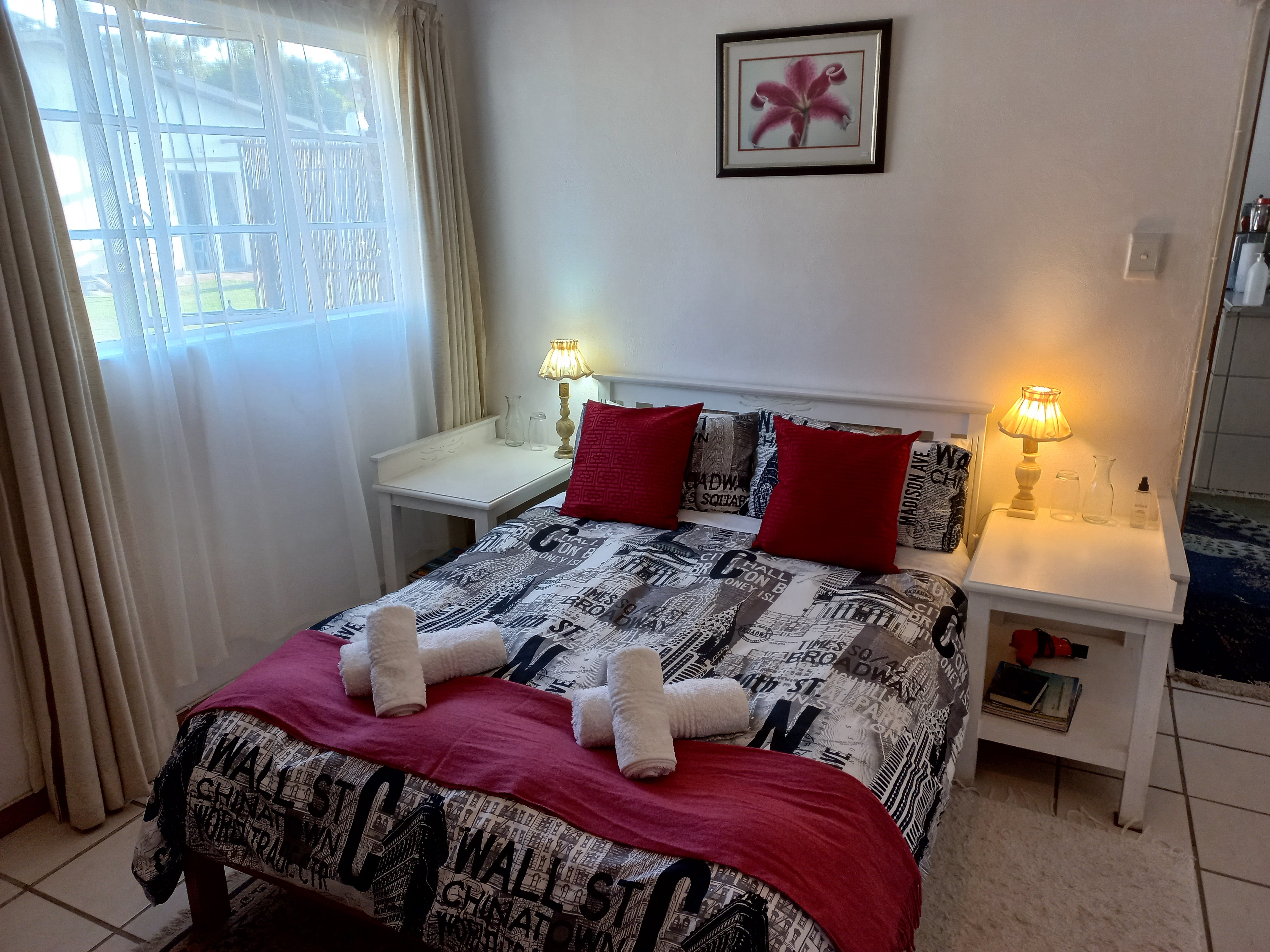 Double bed & towels