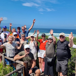 Image showing happy Swedish guests on a Garden Route tour with Gonana Travel in Southern Africa